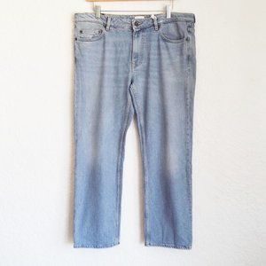 ISKO BEYOND DENIM Cottonized Sustainable Distressed Light Wash Jeans Sz L